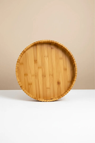 MİEN Bamboo Tray 30 cm |   Natural Wood Serving and Presentation Tray 33 X 17