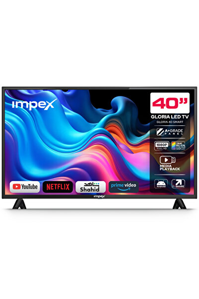 IMPEX تلفزيون ذكي LED بشاشة 40 بوصة عالية الدقة / نظام أندرويد رباعي النواة م...