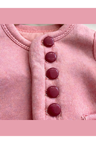 Düğmece Çocuk İçin 6 Adet Plastik Şeker Düğme (16mm, Pembe)