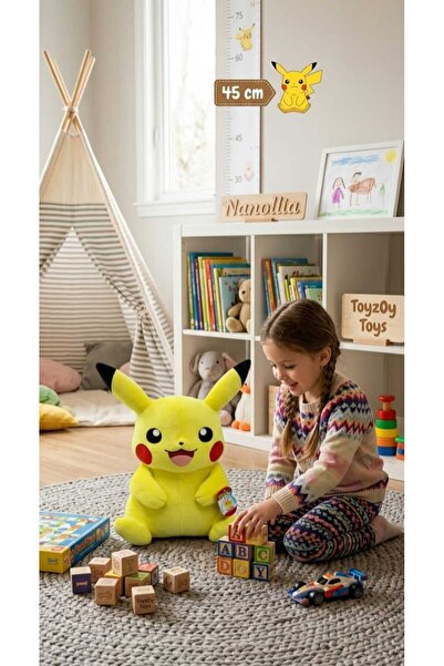 Toyzoy Toys Pikachu Peluş Oyuncak 40 cm Büyük Boy - Sevimli & Yumuşak