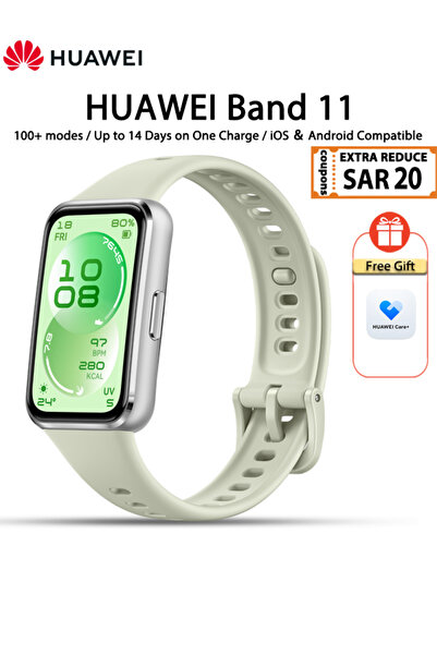 Huawei ساعة ذكية من طراز Band 11، هيكل من سبائك الألومنيوم، عمر بطارية يصل إل...