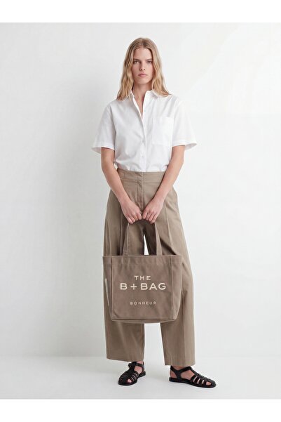Bonheur Canvas Chocolate Malt Medium Tote Bag