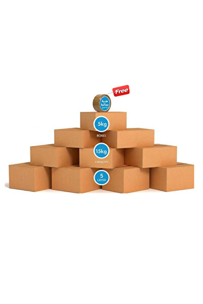 NASAQ 10Pcs Large Corrugated Cardboard Box Double Wall 100% Recyclable Brown ...