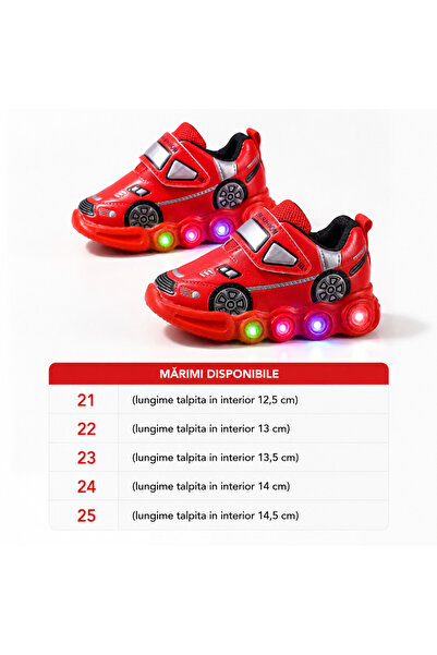 Bebelul Adidasi rosii cu luminite - Car