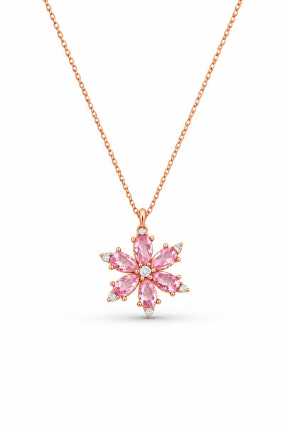 Lucente Jewellery قلادة نسائية مميزة مع علبة - قلادة نسائية على شكل زهرة اللو...