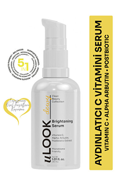 uLOOK Vitamin C Serum, Bright & Vibrant Appearance, Alpha Arbutin + Postbioti...
