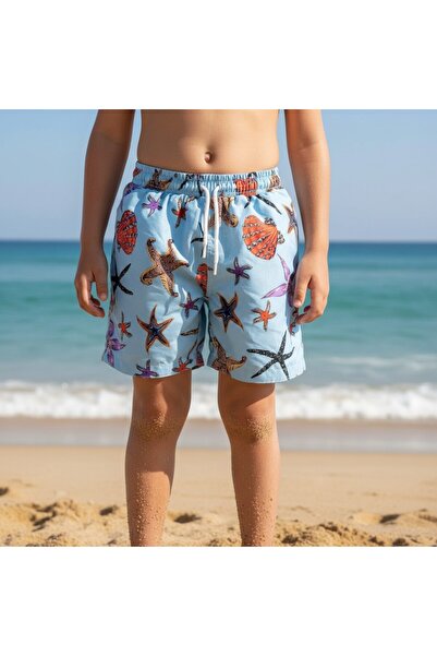 MİLAYS LİFE HOME COLLECTİON Pantaloni scurți pentru băieți, cu imprimeu color...