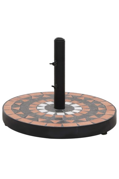 Concept Suport umbrelă de soare, cărămiziu și alb, rotund, 12 kg