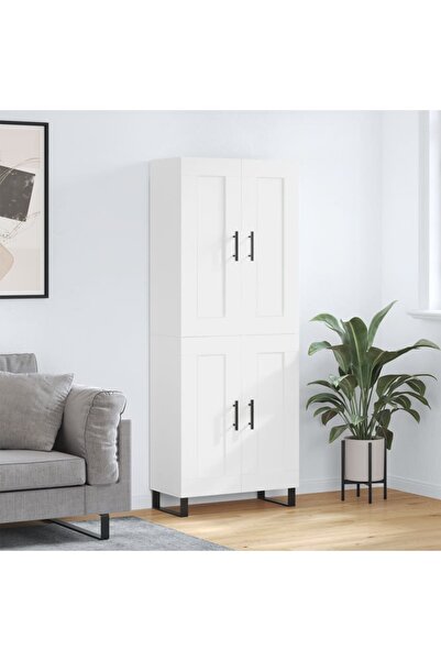 Concept Dulap înalt, alb, 69,5x34x180 cm, lemn compozit