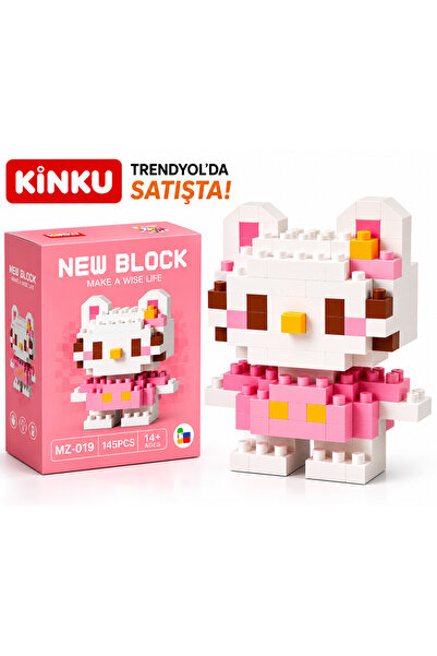 KİNKU Ne block019 puzzle-Yapboz-3D Zeka geliştiren-Mini Sevimli Figürler Miny...