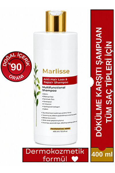 MARLİSSE Saç Dökülmesine Karşı Şampuan – Biotin, Kolajen ve Kafeinli Güçlendi...