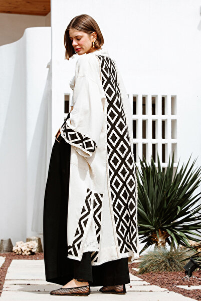 İKİKIZ Cream Saga Kimono