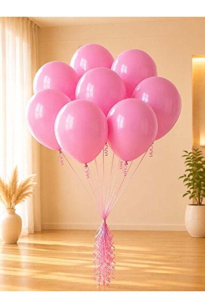 Parti Adresi Pembe Balon 10'Lu 12"
