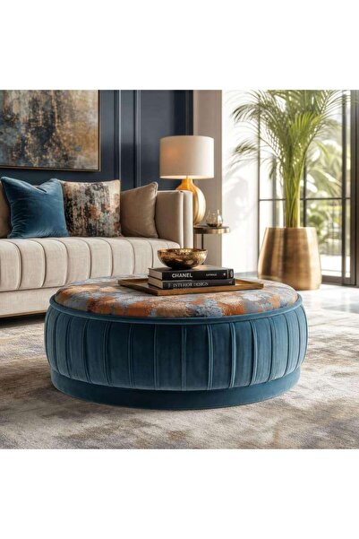 PAN HOME Obab Ottoman - Blue