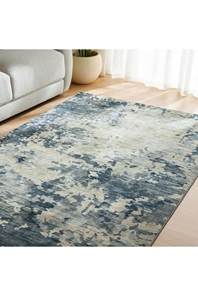 PAN HOME سجادة زيمير ناعمة الملمس مطبوعة مقاس 160×230 سم - أزرق