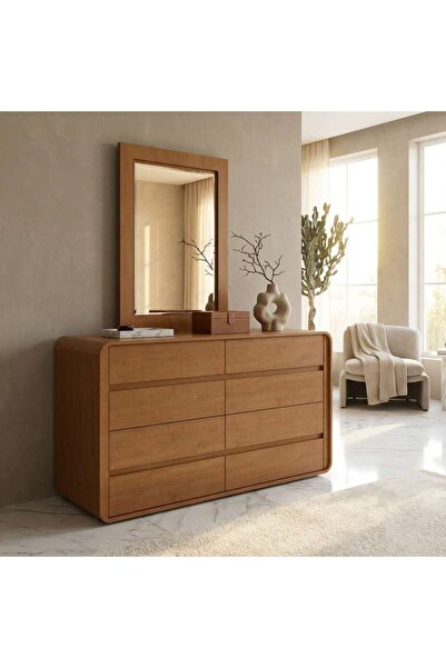 PAN HOME Ercoland Dresser With Mirror - Light Brown