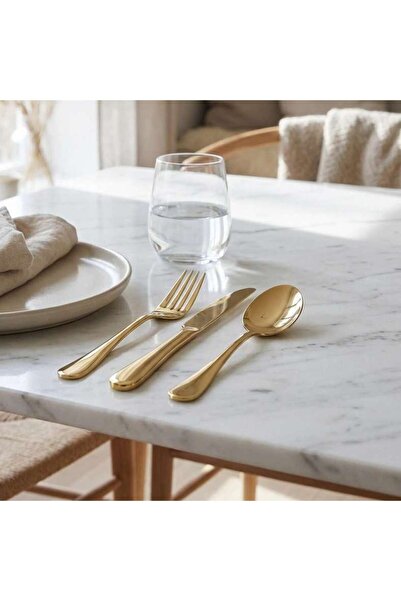 PAN HOME Savina 18-piece Cutlery Set -gold