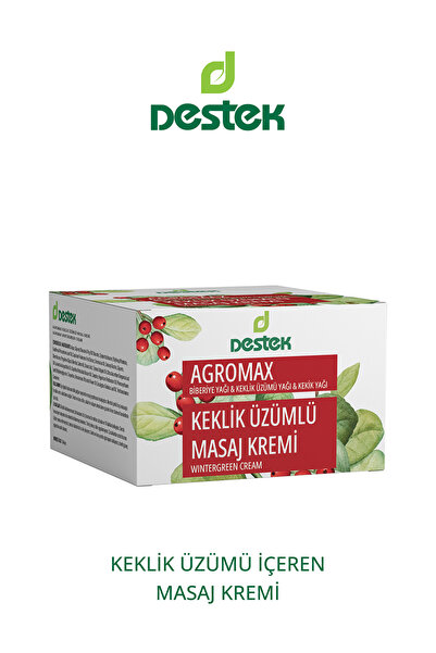 Destek Agromax Keklik Üzümlü Masaj Kremi 140 gr
