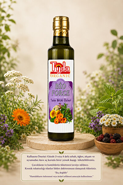 TİJDA BİO FORCE-12 Çeşit Taze Bitki Özleri Karışımı 250 ml.
