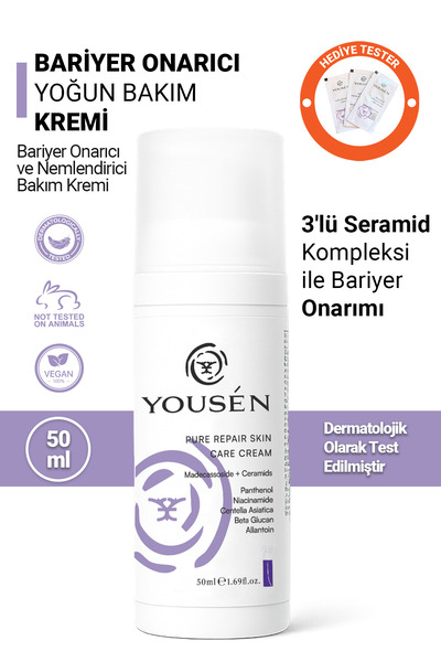 Yousen Bariyer Onarıcı Ve Yatıştırıcı Nemlendirici Cilt Ve Yüz Bakım Kremi 50 ml