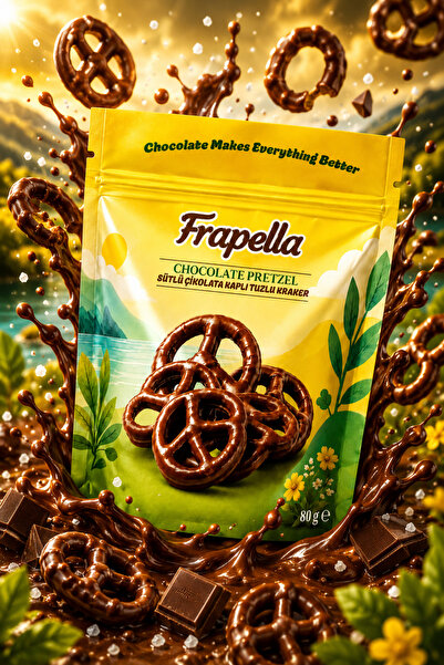 Frapella Sütlü Çikolata Kaplı Pretzel Kraker 80 Gr. x 12 Adet