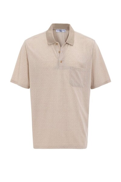 SÜVARİ Bej Regular Desenli Polo Yaka Tişört
