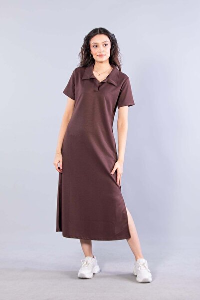 Mckanzie 26675 Polo Yaka Modal Kumaş Elbise