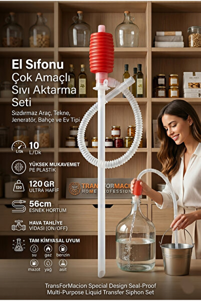 Transformacion Benzin Yağ Mazot Sıvı Yakıt Pompası Yarı Manual Taşınabilir Ar...
