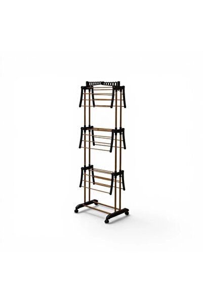 Armored Home Product Trio EXTRA KALIN BORULU Tekerlekli 3 KATLI EXTRA GENİŞ Çamaşır Kurutmalık Askısı Ar-402
