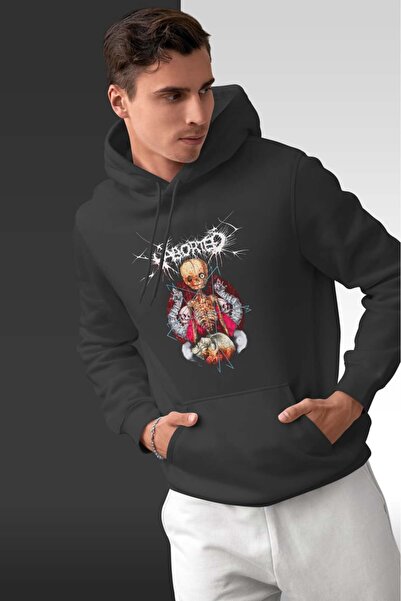 buzagi tasarım ürünleri Aborted Oversize Hooded Unisex Sweatshirt