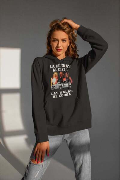 buzagi tasarım ürünleri Urban Streetwear Digital Print Hooded Unisex Sweatshirt