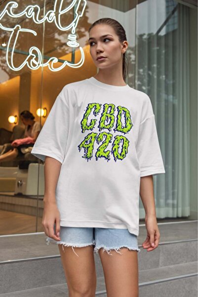 buzagi tasarım ürünleri Urban Oversize Unisex White T-Shirt