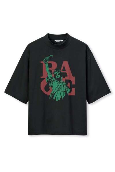 buzagi tasarım ürünleri Rage Against the Machine Digital Print Oversize Black...