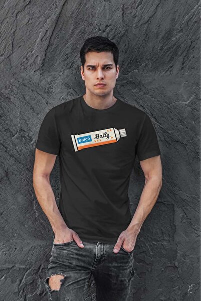 buzagi tasarım ürünleri Balcobally Regular Fit Black Unisex T-Shirt