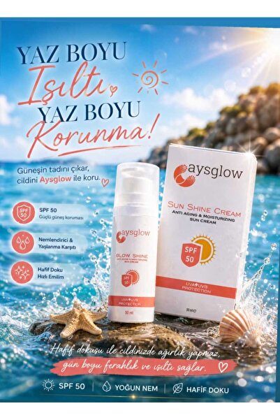 AYSGLOW Spf 50 Sunscreen – Anti-Aging & Moisturizing, Uva Uvb Broad Spectrum ...