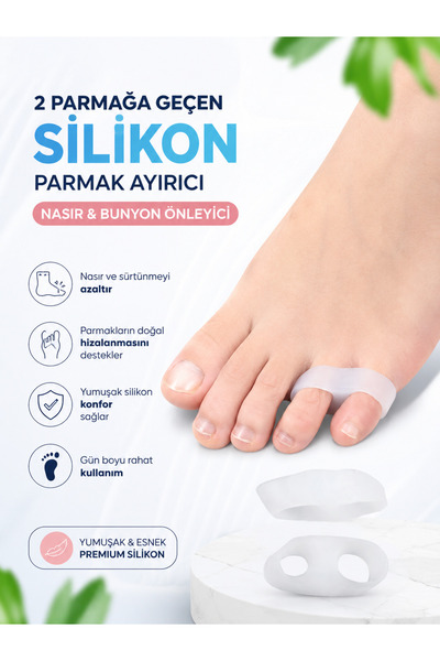 Bunyon 1 Çift Ayak 2 Parmağa Geçen Serçe Parmak Yüzük Parmak Ayırıcı Makaralı...