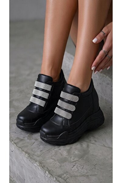 Modanizm Rebel Hidden Heels Black Sneakers