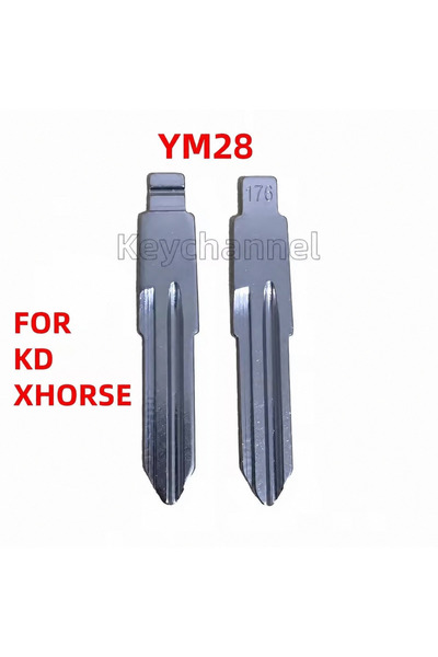 Choice1 10pcs YM28 10pcs Car Flip Key Blade YM28 Universal Metal KD Key Blank...