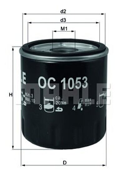 Mahle Original Filtru de ulei OC 1053