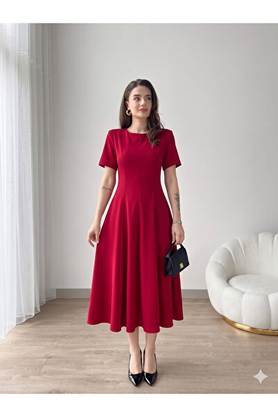 Viyamo New Season Women's Short Sleeve Crew Neck Maxi Length Imported Crepe D...