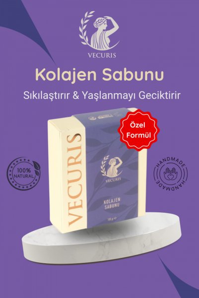 VECURIS Collagen Soap |   Type 1 Collagen Support Firming & Anti-Aging Care |   Natural and Handmade