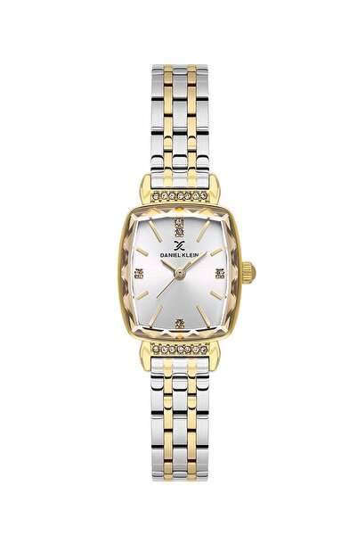 Daniel Klein Gold Silver Color Gift Packed 22 mm Women Wrist Watch and Bracelet