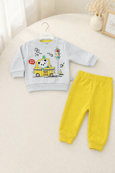 Baby Boy Driver Panda 2pcs Set / Combed Cotton Set
