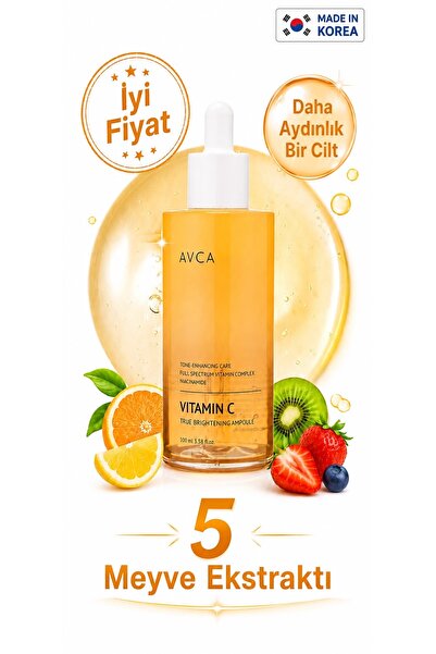 AVCA C Vitamini Aydınlatıcı ve Leke Karşıtı Niasinamid Ampul - Vitamin C Brig...