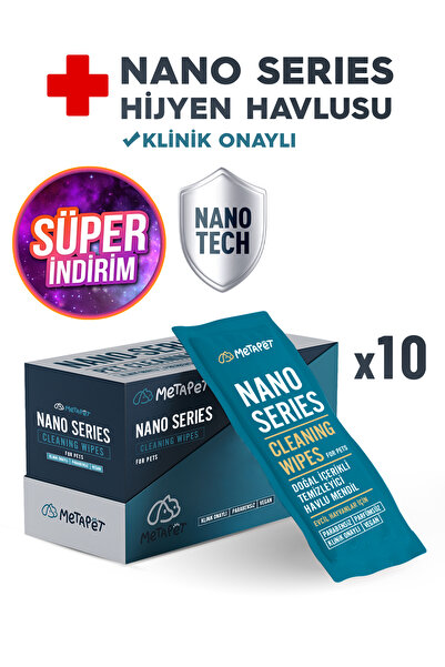 Metapet Köpekler Için Nano Series Büyük Bakım Havlusu, Göz Kulak Ağız Temizle...