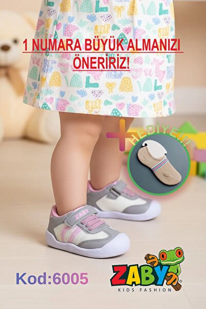 zaby Maksimum Hava Alabilen: Cırt Cırtlı ve Kaymaz Tabanlı İlk Adım Ayakkabıs...