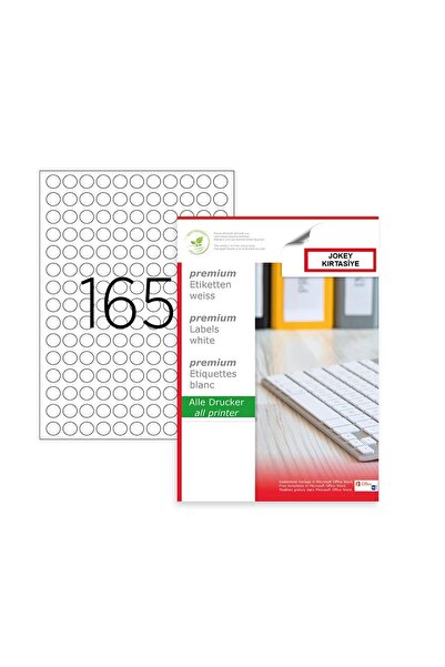 JokeyKırtasiye Self-Adhesive Injet/Laser/A4 Format Sticker/Label Diameter 15m...