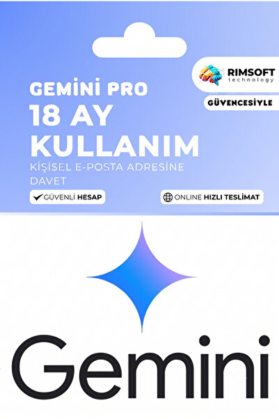 Google Gemini Pro 12 Ay Kişisel Mail'e Davet