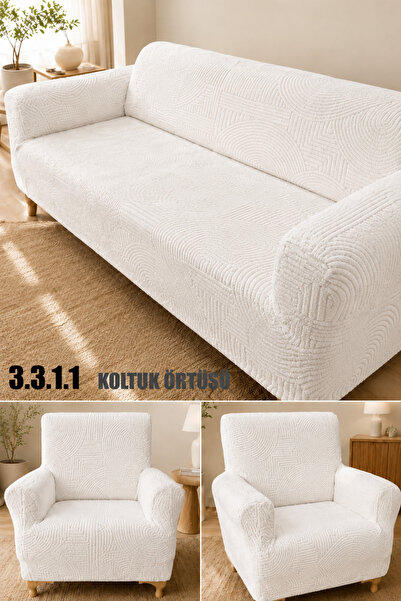 uzhanem Set de huse pentru scaune 3+3+1+1, elastice, flexibile, lavabile, wel...