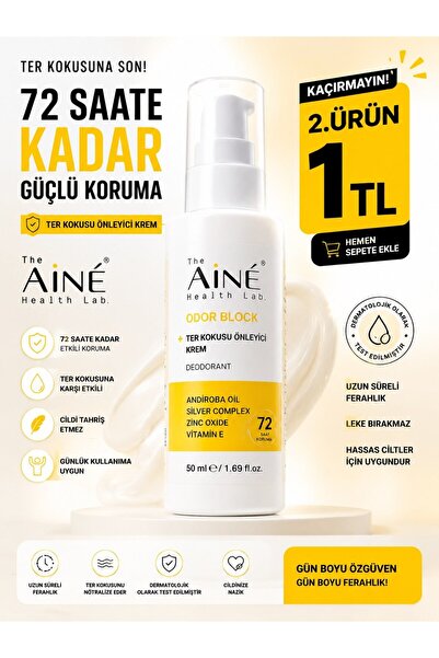 The Aine Health Lab. Odor Block - Ter Kokusu, Kasık , Meme altı Koku Önleyici...
